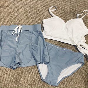 Orchidmet Bathing suit set, XS, blue/white